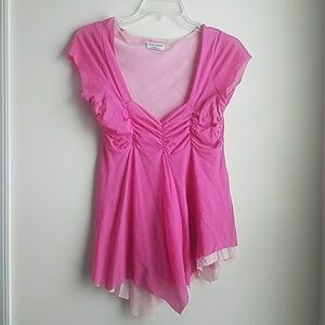 Guess pink flowing top